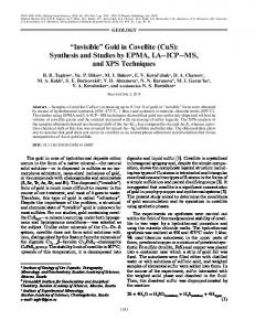 Gold in Covellite (CuS): Synthesis and Studies by ... - Springer Link