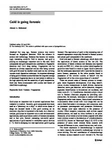 Gold is going forensic - Springer Link