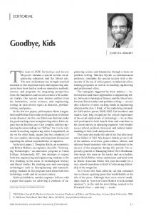 Goodbye, Kids - IEEE Xplore