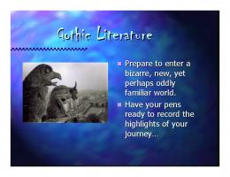 Gothic LiteratureGothic Literature