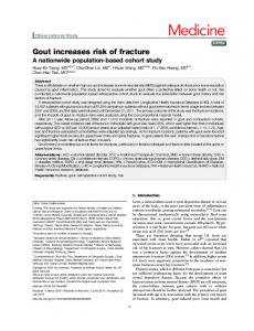 Gout increases risk of fracture