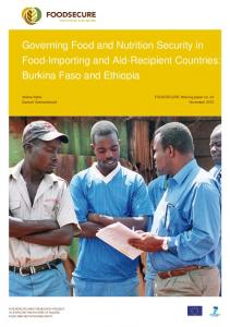 Governing Food and Nutrition Security in Food-Importing and ... - WUR