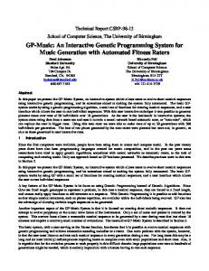 GP-Music: An Interactive Genetic Programming System for ... - CiteSeerX