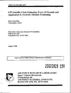 GPS Satellite Clock Estimation Every 30 Seconds and Application to ...