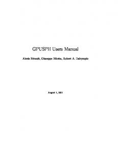 GPUSPH Users Manual