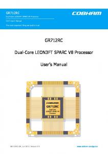 GR712RC User's Manual - Aeroflex Gaisler