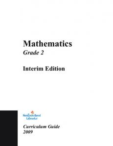 Grade 2 Mathematics Curriculum Guide