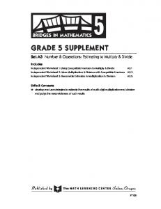 Grade 5 supplement - The Math Learning Center