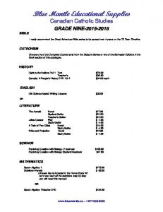 Grade 9 - Blue Mantle