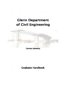 Graduate Handbook - Clemson University