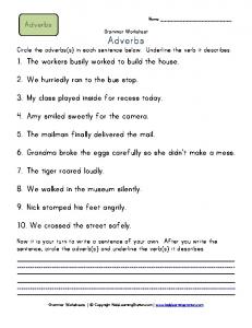 Grammar - Worksheets - Kids Learning Station