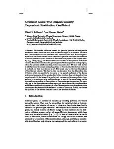 Granular Gases with Impact-velocity Dependent