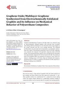 Graphene Oxide/Multilayer-Graphene Synthesized from ...