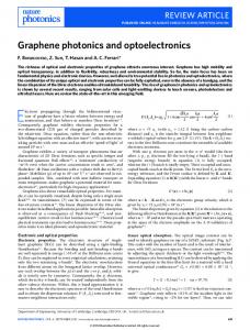 Graphene photonics and optoelectronics