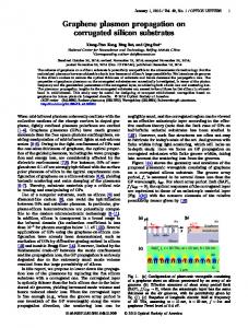 Graphene plasmon propagation on corrugated ... - OSA Publishing