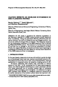 GRATING EFFECTS ON SIDELOBE SUPPRESSION IN MIM