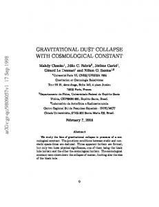 GRAVITATIONAL DUST COLLAPSE WITH COSMOLOGICAL ...