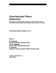 Gravitational Wave Detection