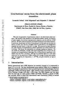 Gravitational waves from the electroweak phase transition