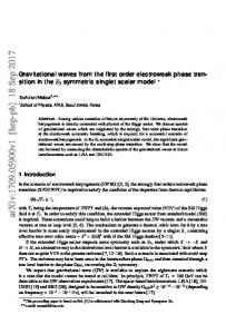 Gravitational waves from the first order electroweak phase transition in ...