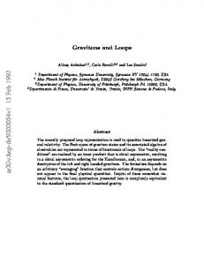 Gravitons and Loops