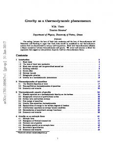 Gravity as a thermodynamic phenomenon