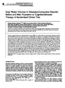 Gray Matter Volumes in Obsessive-Compulsive Disorder Before ... - Core