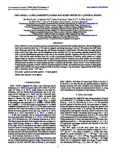 grb 120422a: a low-luminosity gamma-ray burst driven ... - IOPscience