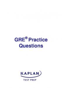 GRE Practice Questions