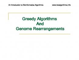 Greedy Algorithms And Genome Rearrangements