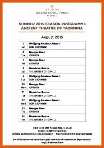 GREEK THEATRE PROGRAMME SUMMER 2013