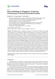 Green Buildings in Singapore; Analyzing a Frontrunner's ... - MDPI