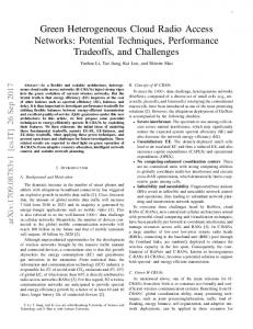 Green Heterogeneous Cloud Radio Access Networks: Potential ... - arXiv