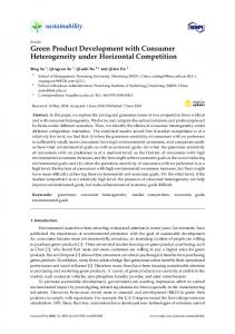 Green Product Development with Consumer Heterogeneity ... - MDPI