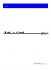 GRMON User's Manual - Aeroflex Gaisler