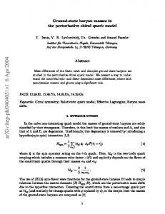 Ground-state baryon masses in the perturbative chiral quark model