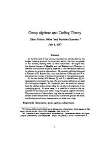 Group algebras and Coding Theory