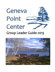 Group Leader Guide 2013 - Geneva Point Center