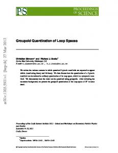 Groupoid Quantization of Loop Spaces