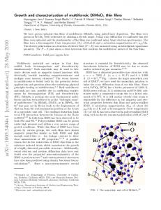 Growth and characterization of multiferroic BiMnO $ _3 $ thin films