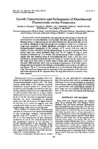 Growth Characteristics and Pathogenesis of ... - Europe PMC