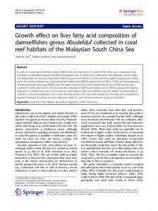 Growth effect on liver fatty acid composition of ... - Springer Link