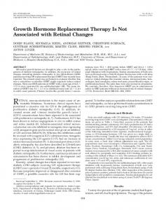 Growth Hormone Replacement Therapy Is Not Associated with Retinal ...