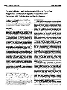 Growth Inhibitory and Antimetastatic Effect of Green Tea Polyphenols ...