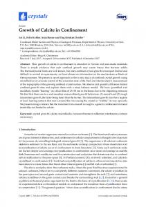 Growth of Calcite in Confinement