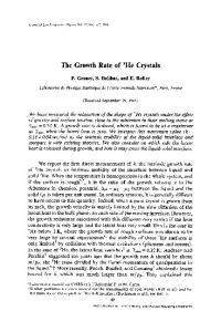 Growth Rate of 3He Crystals - CiteSeerX