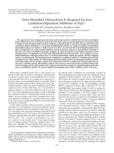 Grx4 Monothiol Glutaredoxin Is Required for Iron ... - Eukaryotic Cell