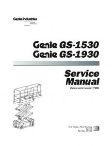 GS-1930 GS-1530 Service Manual - Genie