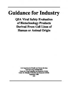 Guidance for Industry - FDA