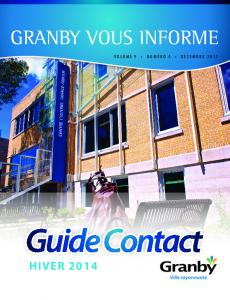 Guide Contact - Ville de Granby